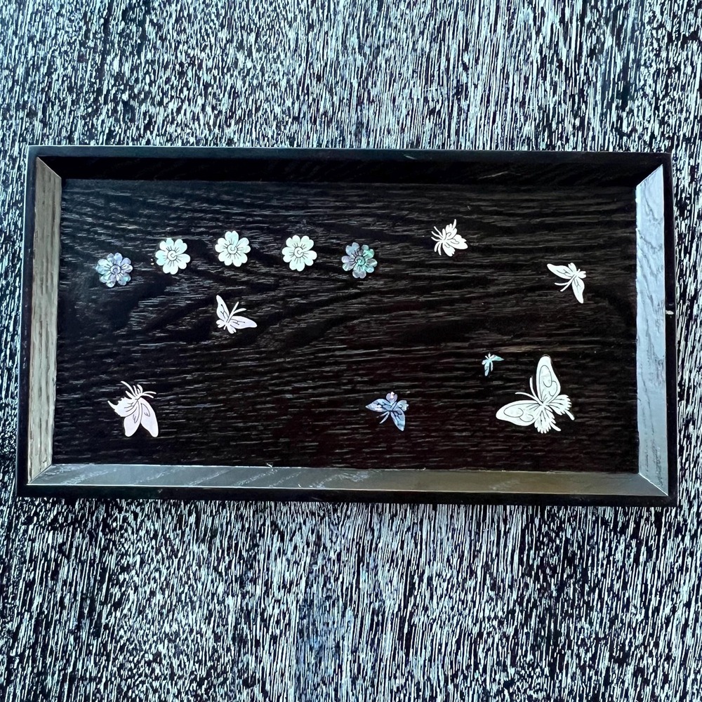 Korean lacquerware mother of pearl tray